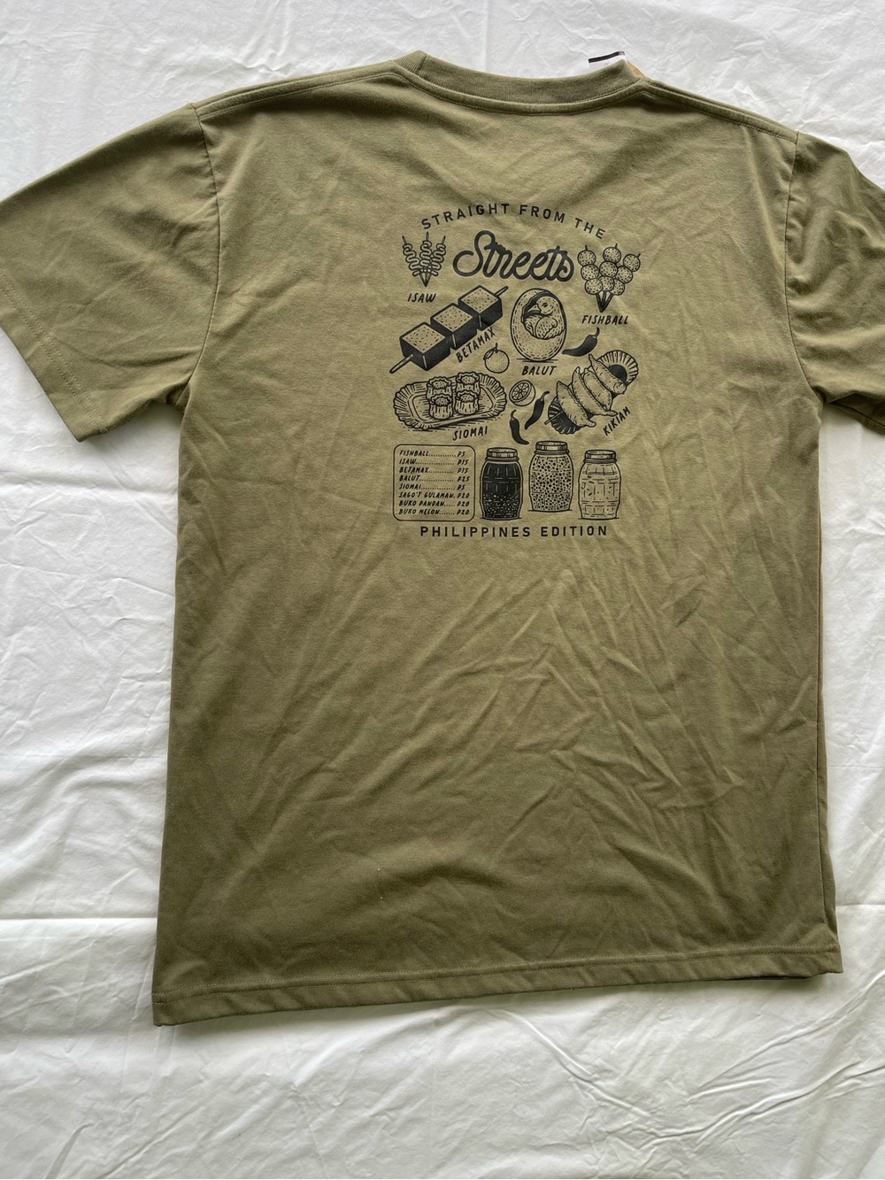 Philippines Sweets Graphic Tee in Olive Green
